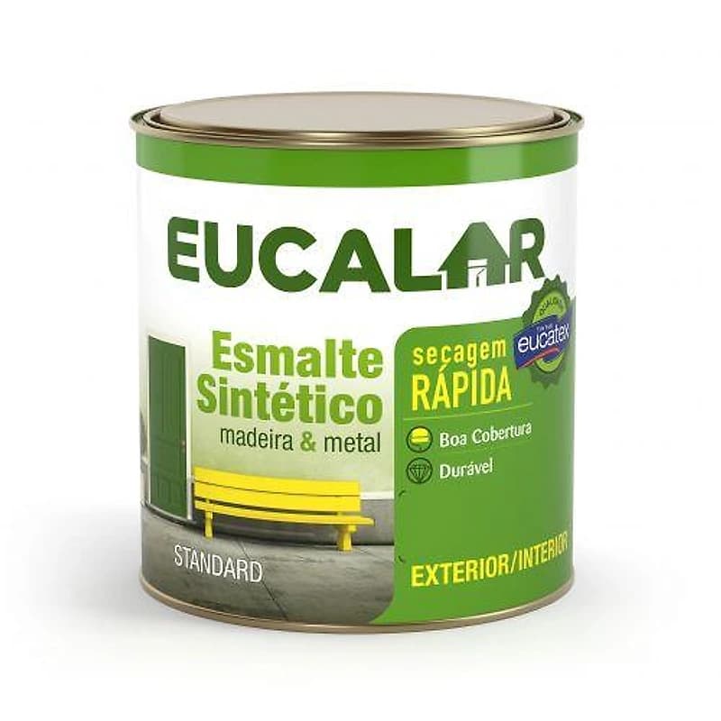 Tinta Esmalte Sintético Brilhante Eucalar Preto Galão 900ml — Campinas