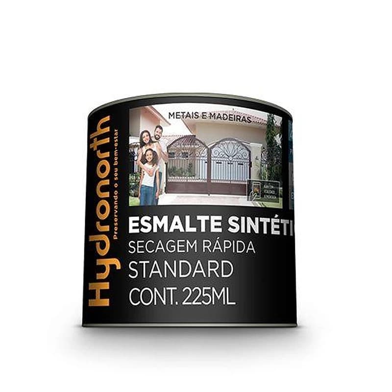 Tinta Esmalte Sintético Hydronorth Brilhante Cinza Médio 1/16 (225ml) — Campinas