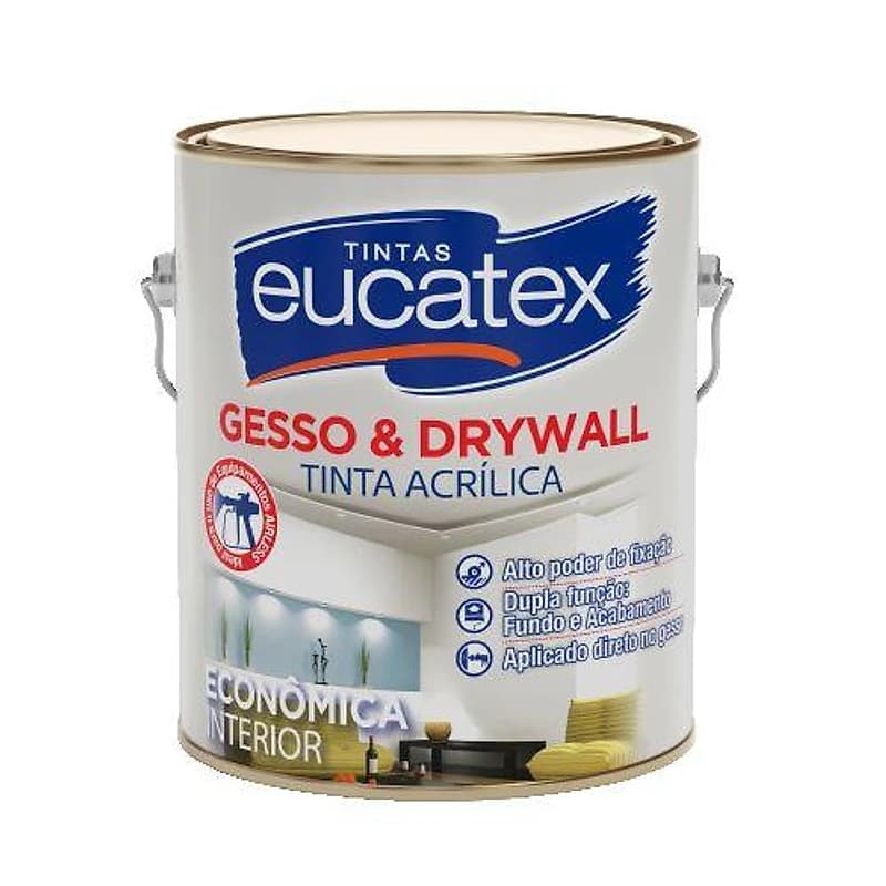 Tinta Acrílica para Gesso e Drywall 3,6L Branco Eucatex — Campinas