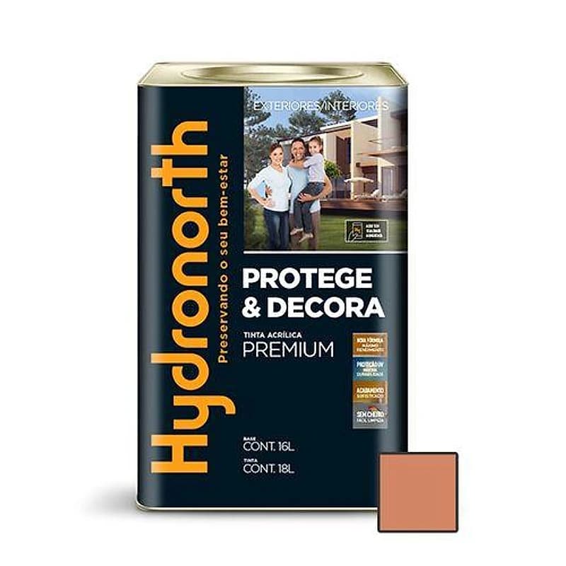Tinta Acrílica Premium Protege & Decora Acetinada Terracota Lata 18L — Campinas