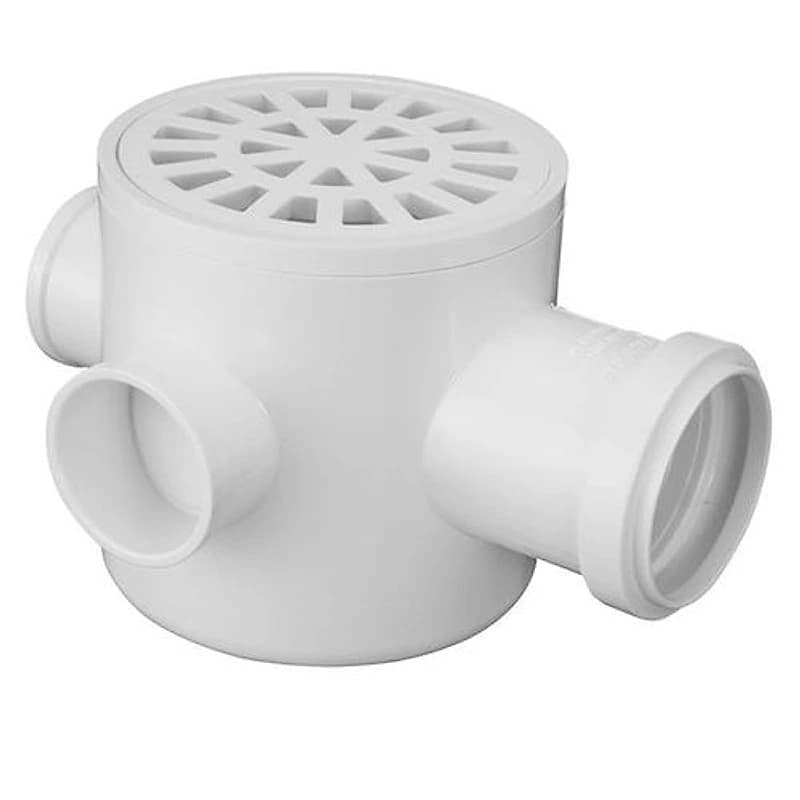 Caixa Sifonada Redonda 100x100x50 ABS Branco Krona N7 — Campinas