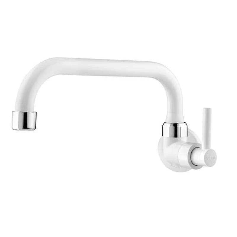 Torneira de Cozinha Parede Bica Horizontal ABS Branco 1/4 de Volta Lagune Víqua — Campinas