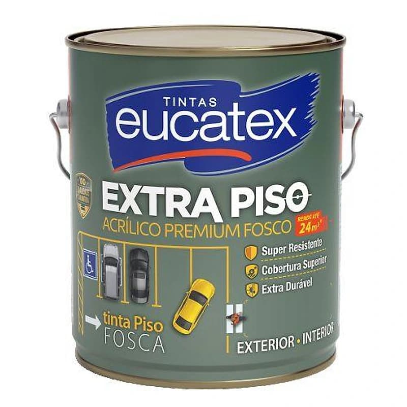 Tinta Acrílica Extra para Piso Eucatex Fosco Marrom Galão 3,6L — Campinas