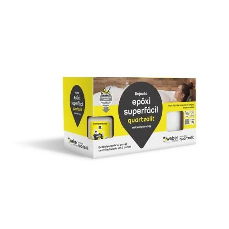 Rejunte Epóxi Cinza Platina 1kg Quartzolit — Campinas