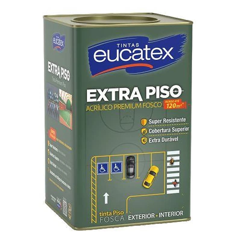 Tinta Acrílica Extra para Piso Eucatex Fosco Concreto Lata 18L — Campinas