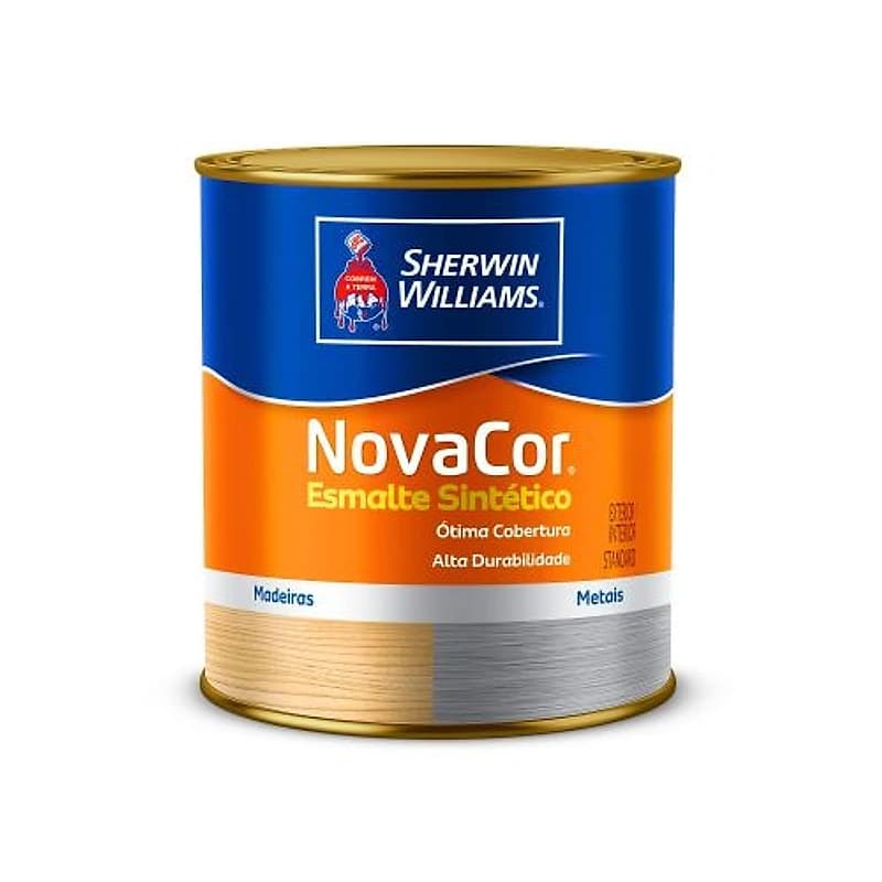 Tinta Esmalte Sintético Brilhante 1/4 Cinza Médio 900ml Novacor — Campinas