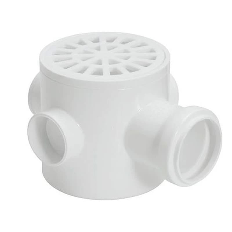 Caixa Sifonada Redonda 100x100x50 mm Branca Vórtice Amanco — Campinas