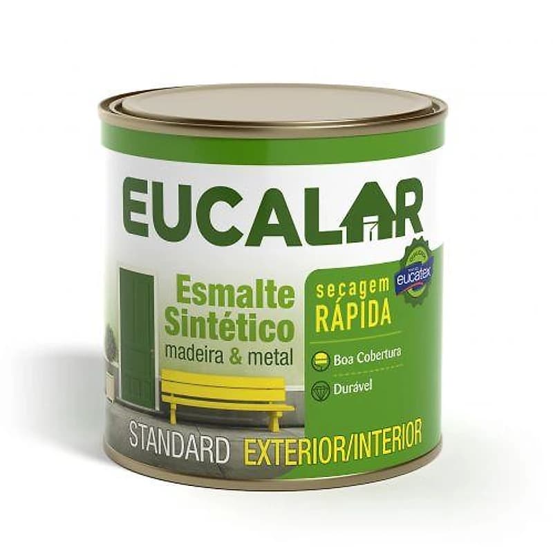 Tinta Esmalte Sintético Brilhante Eucalar Branco 1/16 225ml — Campinas